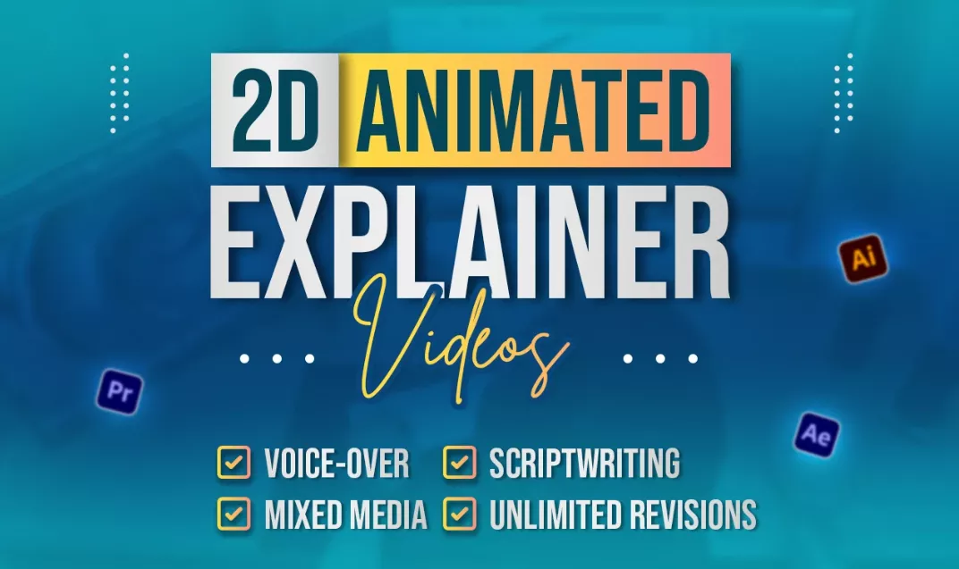 create 2d animated explainer video animation and 2d animation marketing sales video